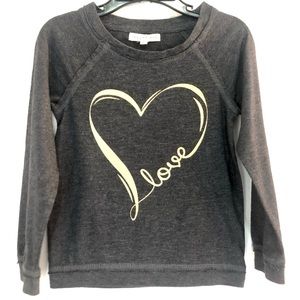 Copper Key Long Sleeved Gray Love Top